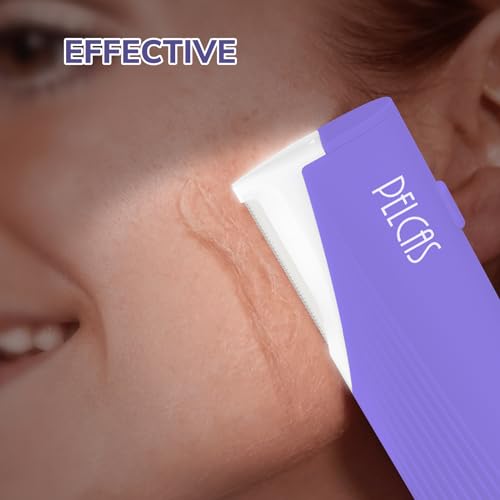Electric Dermaplaning Tool with LED Light and 3 Speeds - Face Razor for Skin Exfoliation