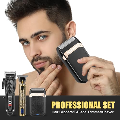 HIENA PRO Cordless Hair Clipper Kit 3-in-1 with Foil Shaver