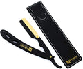 Macs Black & Gold Stainless Steel Straight Razor with Exchangeable Blade