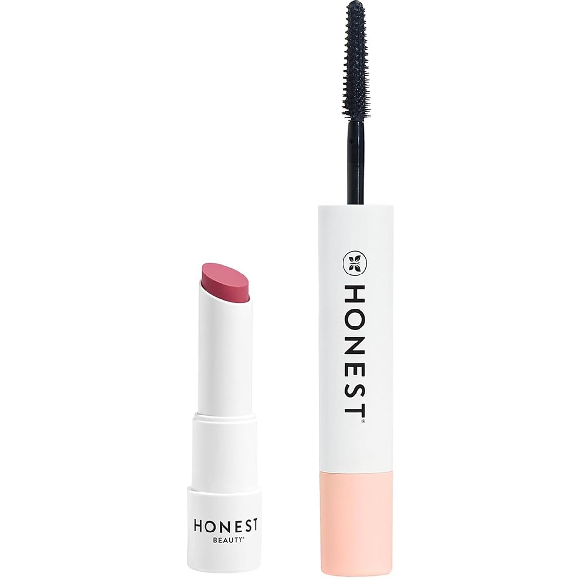 Honest Beauty Extreme Length Volumizing Clean Mascara + Moisturizing Tinted Lip Balm in Summer Melon Bundle | EWG Verified + Cruelty Free | 0.27 fl oz, 0.14 oz