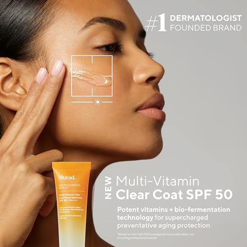 Murad Multi-Vitamin Clear Coat Sunscreen SPF 50 ? Lightweight Broad-Spectrum SPF with Vitamins C-F, Bio-Fermented Clary Sage, and Chia Seed Nourishes Skin with No White Cast ? 1.7 Fl Oz