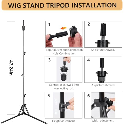 Canvas Wig Head 23 Inch with Tripod Stand & Accessories