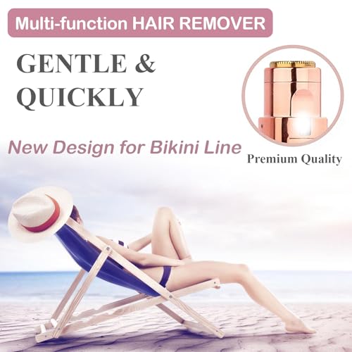 Facial Hair Removal for Women - Mini Travel Face Hair Remover - Electric Shaver Rechargeable Facial Trimmer Portable Painless Bikini Razor for Face Lips Chin Armpit Peach Fuzz Arms Legs (Blue)