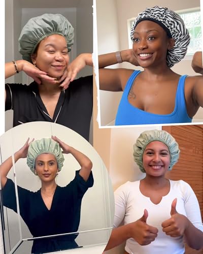Yanibest Reusable Waterproof Shower Cap for Women