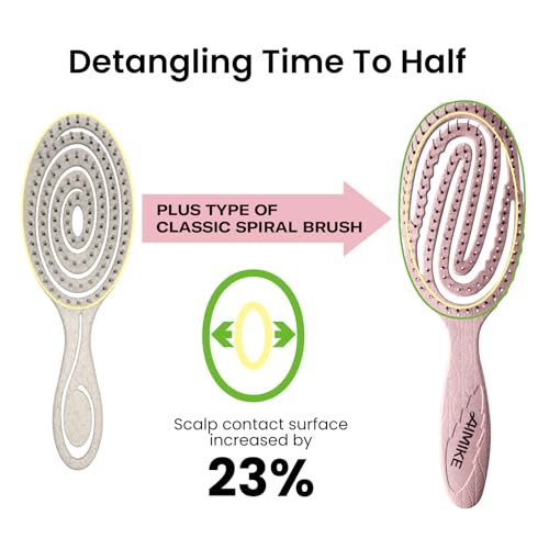 AIMIKE Hemp-Relax Detangling Brush for Wet & Dry Hair