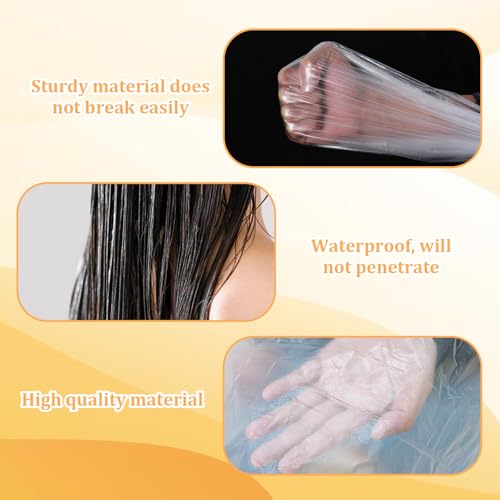 100 Pcs Disposable Hair Salon Cape 47x36" Clear Plastic