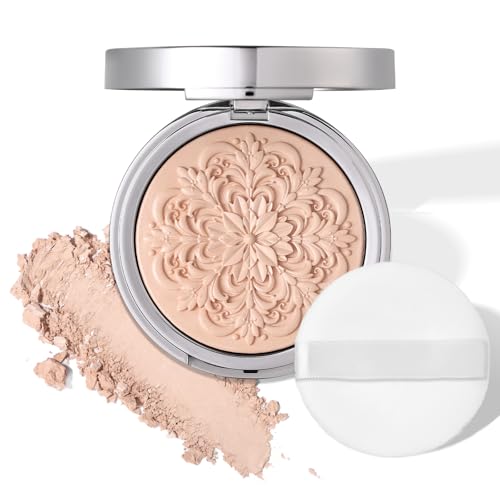UCANBE 2-in-1 Superfreezed Pressed Setting Powder ? Set & Prime Powder Foundation Compact, Oil Control | Hydrating | Long-Lasting | Alcohol-Free | Paraben-Free | Smooth Matte Finish (Light)