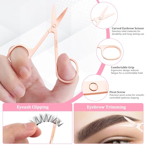 NICEMOVIC 7-Piece Eyebrow Tweezers Set for Women