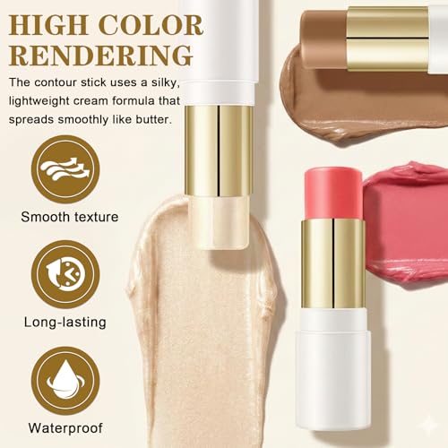 Cream Contour Stick Kit - 6 Colors Double-Ended Makeup Set
