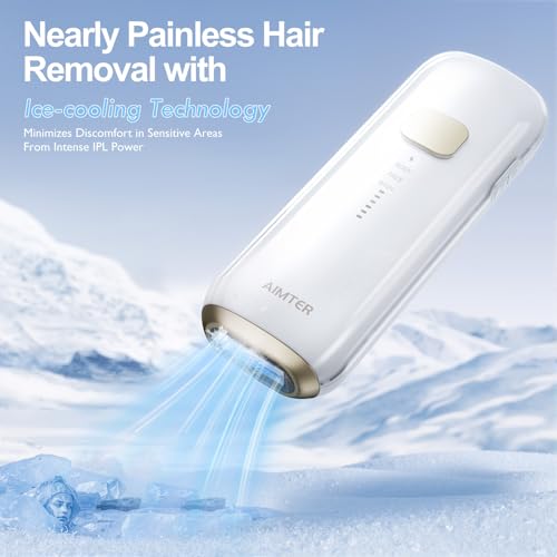 IPL Hair Removal Device with Sapphire Ice Cooling System - White