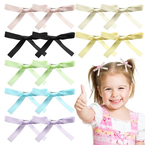 14 Pack Bowknot Hair Clips for Girls Cute Bow Barrettes Alligator Hair Clips Fashion Hairpins Bowknot Styling Hair Accessories for Women Girls Thin and Thick Hair (7 Colors)