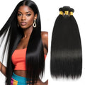 Brazilian Virgin Hair 26 28 30 Straight Bundles 160g #1B