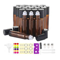 Mavogel 24 Pack 10ml Amber Glass Roller Bottles Essential Oils