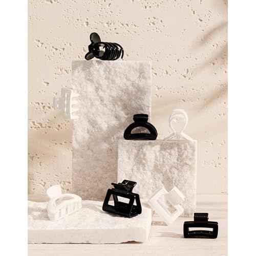 Small Hair Clips for Women Girls, 8 PCS 1.6 Inch Hair Claw Clips for Thin/Medium Thick Hair 4 Style Matte Hair Jaw Clips Non-Slip Tiny Hair Accessories