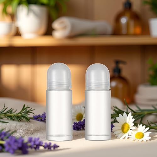 50ml Roll-On Deodorant Bottles (2 Pack) - Essential Oil Perfume Roller