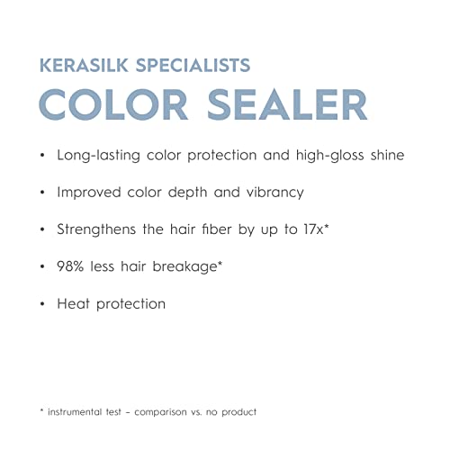 KERASILK Color Sealer | Provides Long-Lasting Color Protection | Moisturizes & Strengthens Hair Fiber | Conditions & Detangles | With Heat Protection | For Color Treated & Lightened Hair | 75ml