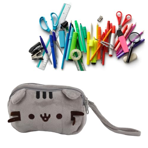 Kitten Motif Toiletry Bag, Cute, Stylish, Soft Canvas, Versatile, Cat Makeup Bag for Outings, Travel, Office