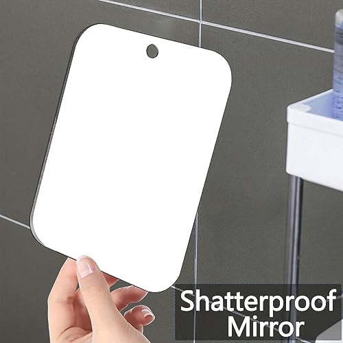 Fogless Shower Mirror for Shaving - Large Wall Mounted, 10.17x7.57 in