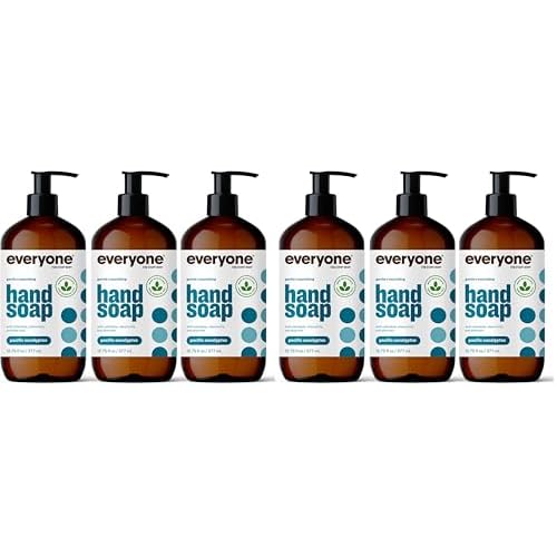 Everyone Liquid Hand Soap,12.75 Ounce,Pacific Eucalyptus,made with Essential Oils for kitchen and bathroom,(Pack of 6)