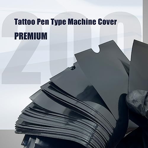 Disposable Tattoo Machine Covers 200pcs - 2"x6.6" Pen Sleeves