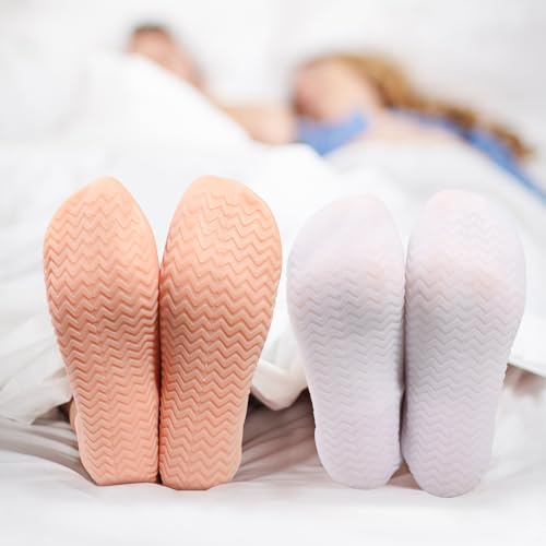 XL Silicone Moisturizing Socks for Dry Cracked Feet, 2 Pairs - Non-Slip