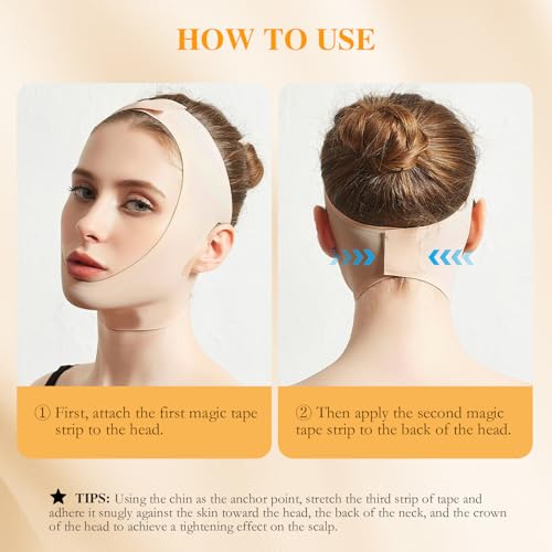 Collagen Face Sculpt Wrap - Reusable Jawline Shaper Chin Strap