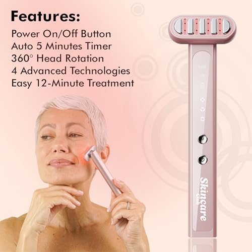 Skincare Club 4-in-1 Red Light Therapy Facial Wand