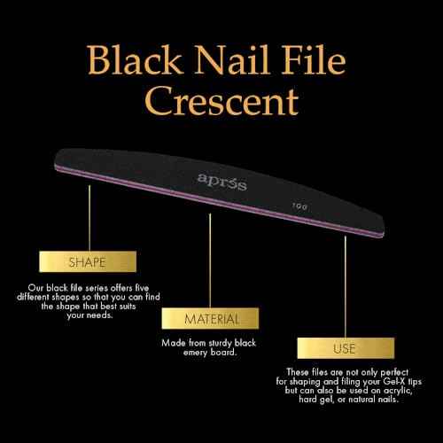 APR?S Apres Gel-X Essentials - Extend Gel, pH Bonder, Acid-Free Gel Primer, Curved Nail File 100/180 Grit, Nail Buffer