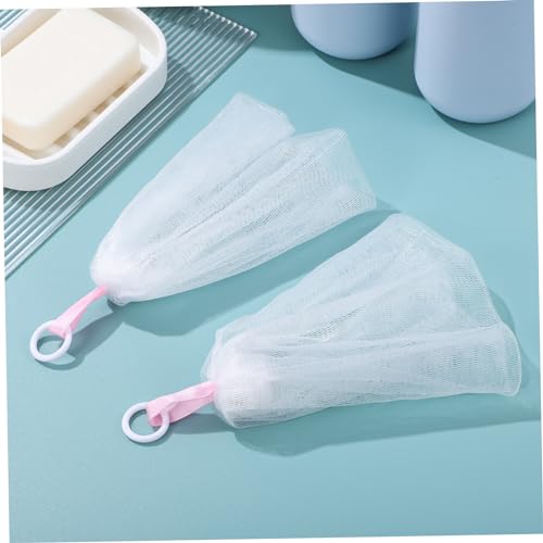 3-Pack Japanese Foaming Soap Mesh Bags with Drawstring