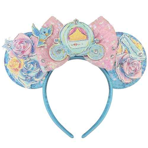Mouse Ears Headband for Women Princess Mouse Ears Bows Mouse Ear Princess Party Decorations Carriages