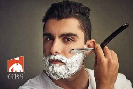 G.B.S Pure Badger Bristle Horn Shaving Brush, use with any Soap Cream All Razors, Effortless Glide Resin