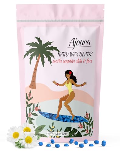 Ajoura 1 lb Hard Wax Beads for Hair Removal with Chamomile - Sensitive Skin Safe