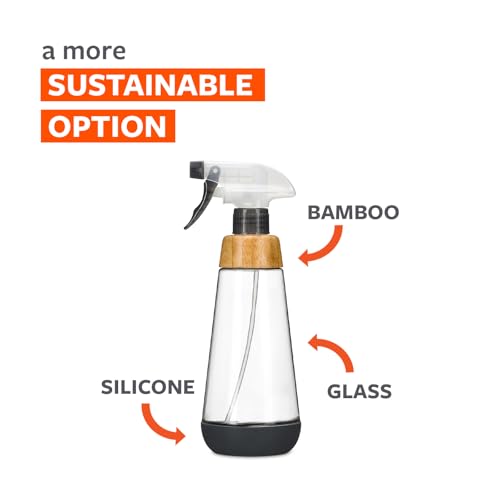 Full Circle 16oz Refillable Glass Spray Bottle with Stream & Mist