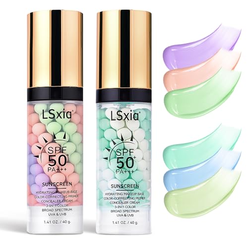 LSxia 3-in-1 Color Correcting Primer SPF 50 - Tinted Moisturizer