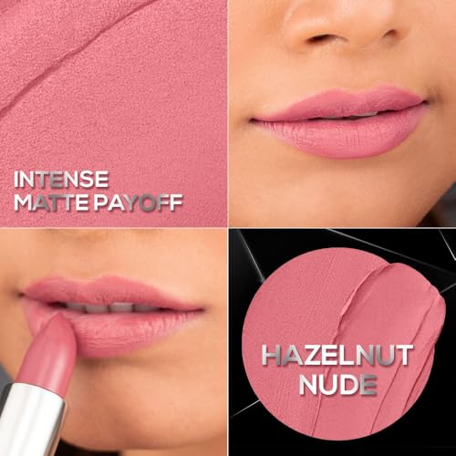 RENEE Prime Matte Lipstick - Hazelnut Nude, Lightweight & Long-Lasting Formula, Creamy Matte Finish, One Swipe Application, Non-Drying, Vitamin E Infused, 4.5Gm