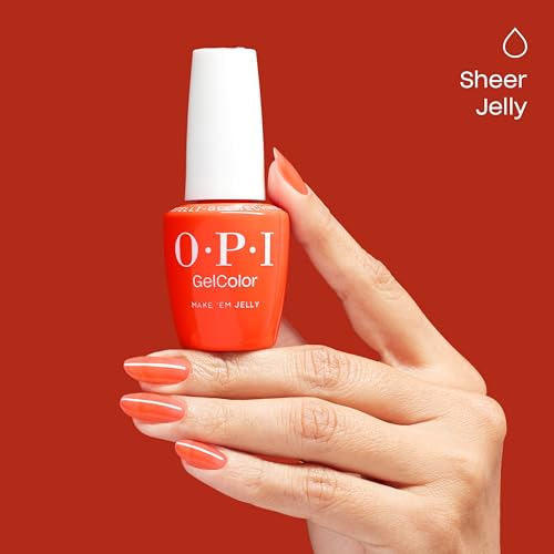 OPI Make 'Em Jelly Red Gel Nail Polish - Long Lasting & Vegan