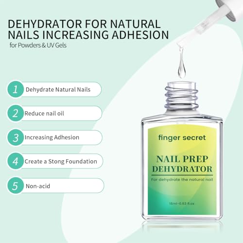 AOBOO Nail Prep Dehydrator for Stronger Adhesion 18ml - Natural Nails & Gel Polish