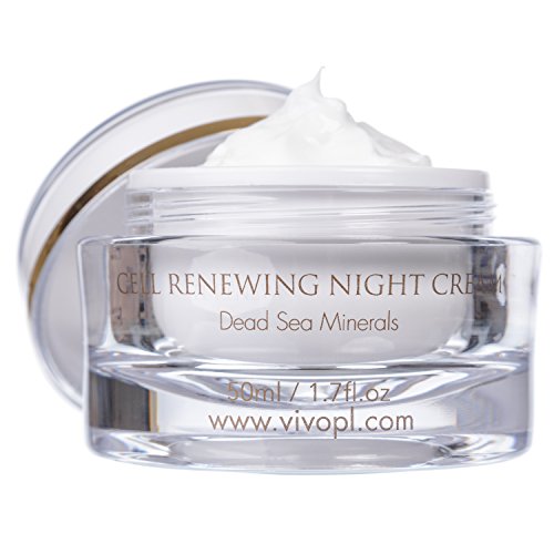 Vivo Per Lei Dead Sea Night Cream - Anti Aging Night Cream for Face - 1.7 Fl.Oz - Moisturizing Night Cream with Shea Butter - Night Facial Cream for Youthful Skin - Cell Renewal Night Cream