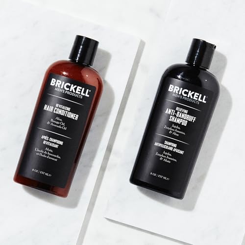 Brickell Men¡¯s Daily Relieving Hair Care Routine, Dandruff Shampoo and Conditioner Set For Men, All Natural and Organic, Scented