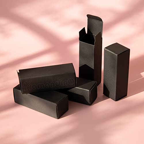 50 Pack Black Kraft Lipstick Boxes for Lip Balm & Gifts