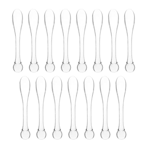 Beaupretty 15Pcs Acrylic Facial Mask Sticks and Makeup Spoons Set for Skincare Cream Scoops Cosmetic Spatulas Portable Beauty Massage Tools