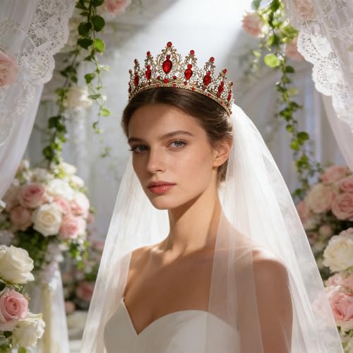 JITINX Crystal Tiara Crown for Women - Bridal & Party Accessory