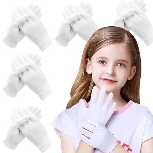 Cotton Moisturizing Gloves (12 Pairs) - Reusable White Overnight Gloves