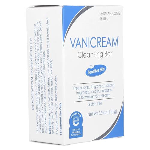 Vanicream Cleansing Bar for Sensitive Skin 3.90 oz (Pack of 8)
