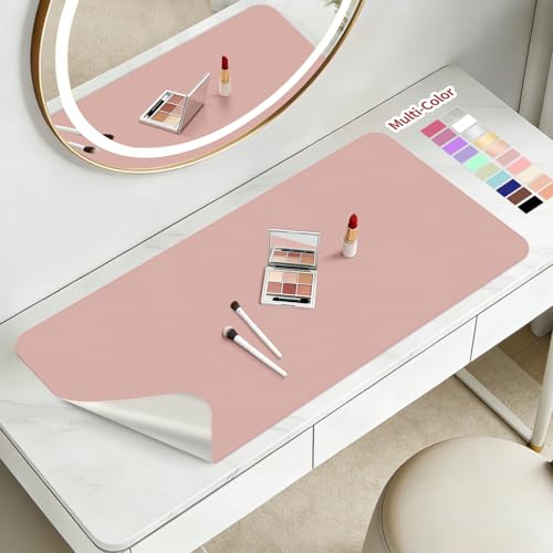 Dual-Sided Makeup Mat 19.7x11.8 in Waterproof Desk Pad