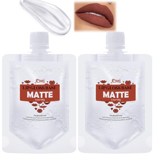 Jcoos Lip Gloss Base 2PCS (200ml) - DIY Lip Gloss Making Kit