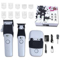 TPOB Professional Barber Clippers Set - White Edition with USB-C Charging