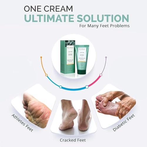 Moraz Caftan Polygonum Foot Cream for Dry Cracked Heels and Feet with 75% Polygonum Extract ? Non-greasy, Fast-absorbing Intensive Foot Moisturizer for Dry Cracked Feet, Vegan, Paraben Free, 8.5 Fl Oz