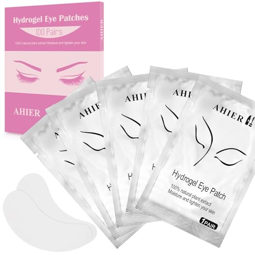 Hydrogel Eye Pads for Lash Extensions, 100 Pairs Lint-Free