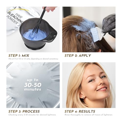 Professional Hair Bleach Powder for Salon-Quality Lightening - 100g